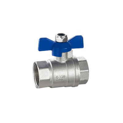 Fabrique MB soupapes à bille connecteur métallique féminin NPT BSP fil de cuivre de cuivre forgé, Virgin Ptfe siège.
