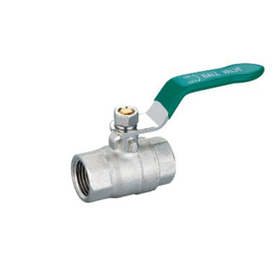 Femme 1 / 2 soupape à bille à filetage SS gaz eau chrome plaquage manuel pour les raccords de tuyauterie