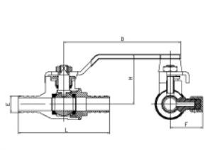 Valve à bille Pex X Pex avec drainage plat ou revêtement en bronze WOG pour le port de raccordement de tuyaux1/2??-1?? ((600WOG,150WSP)