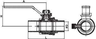 600WOG 150WSP Full Port 1/ 2 soupape à bille de soudure avec chrome ou alliage de zinc 1/2 ′′
