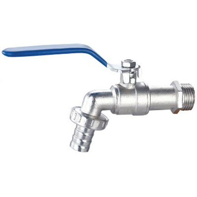 Valve à bille à bibcock avec corps en laiton / zinc et filtre en PVC joints en caoutchouc