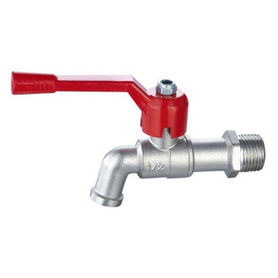 Valve à filetage à bille en laiton avec corps en laiton et joint en caoutchouc à filtre en plastique