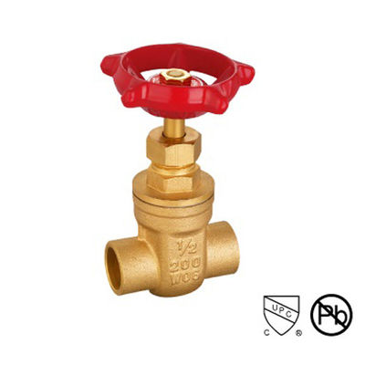 Brass 6 pouces de porte de soupape de coulée corps de la soudure de la laiton Finitions NPT BSP Standard