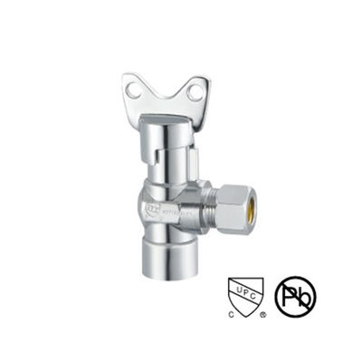 Valve d'angle en cuivre en laiton soudé 1 2 X 3 8 Débit libre de plomb 1,5 GPM