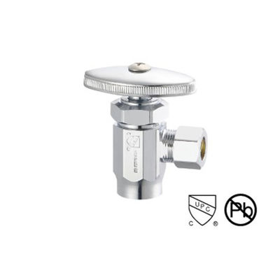 Soldeur de cuivre en laiton 1/ 2 pouces angle de soupape de robinet d'angle de fermeture de chrome Plating sans plomb