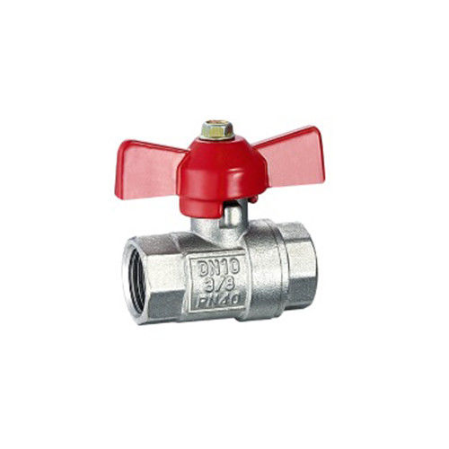 HPb59-1 Ventilateur à bille mini-valve virgin Ptfe siège Ventilateur à bille en laiton à température de travail de -20C à 180C
