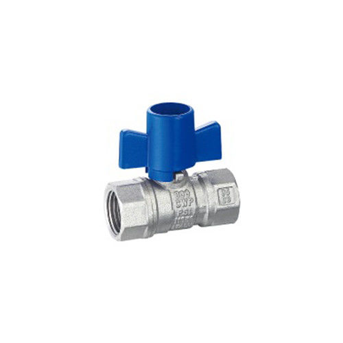 Valve à bille en laiton fileté Valve à bille forgée avec siège en PTFE vierge et tige étanche