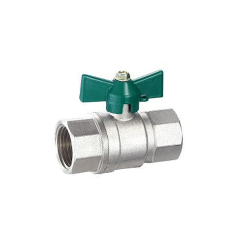 soupape à bille filetée en laiton soupape à bille en laiton forgé avec siège Ptfe vierge et tige anti-explosion