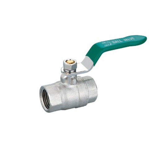 Femme 1 / 2 soupape à bille à filetage SS gaz eau chrome plaquage manuel pour les raccords de tuyauterie