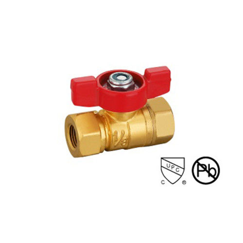 1/8-1/4 mini-valve à bille avec ANSI B1.20.1 600 Vanne à bille en laiton Wog