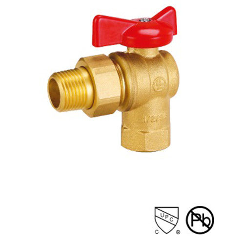 LT-3020 90 degrés soupape à gaz forgé corps à deux pièces plein port 1/2 " soupape à bille en laiton
