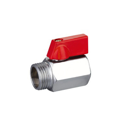 F X M Femelle et mâle en laiton fileté 1 / 2 Mini-valve à bille chrome plaqué manche ABS
