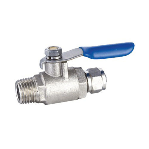 qualité d'usine Eau huile gaz mâle laiton mini vanne à bille mâle corps en laiton fileté