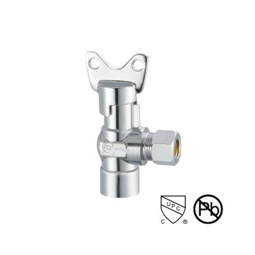 Valve d'angle en cuivre en laiton soudé 1 2 X 3 8 Débit libre de plomb 1,5 GPM