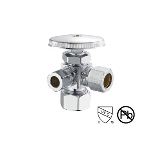 15 mm soude en laiton 3 façons de l' angle de la soupape d'arrêt 1/2 pouce Femme / fils mâle