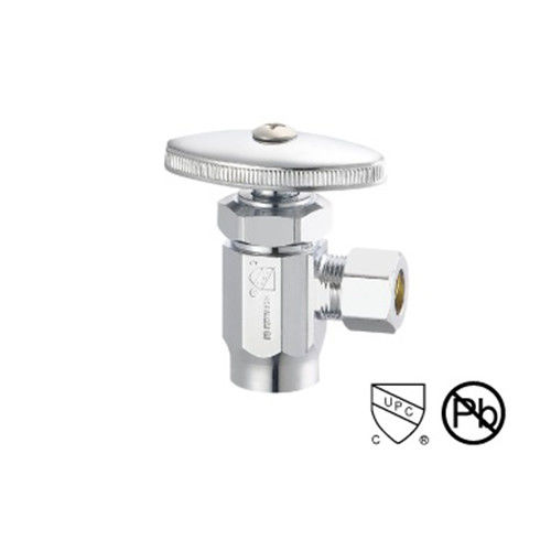 Soldeur de cuivre en laiton 1/ 2 pouces angle de soupape de robinet d'angle de fermeture de chrome Plating sans plomb